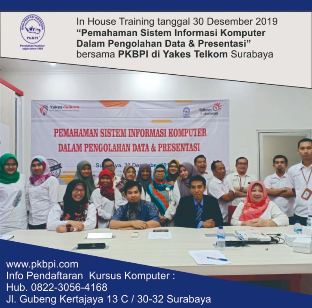 In House Training PKBPI - Kursus Komputer Online Surabaya